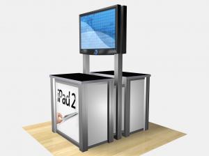 RELAB-1233  /  Double-Sided Rectangular Counter Kiosk
